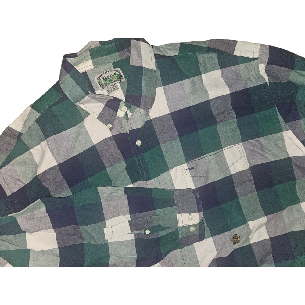 VTG Siegfried plaid long-sleeved button-down casual dress shirt Exc.SZ 2XLT‎
